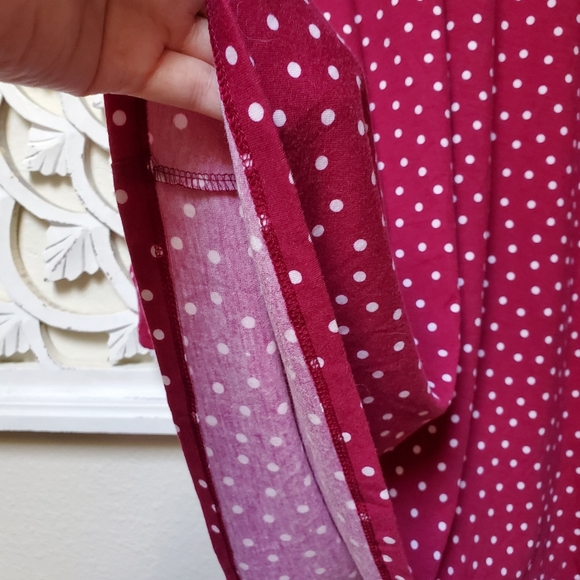 Raspberry Red Polka-dot Knit Fall Mini Dress by Capsule Simply Be UK 16 … - Picture 7 of 9